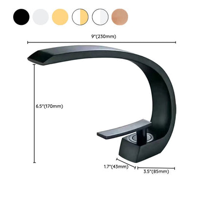 Rynx | 17 cm High Basin Faucet Luxury 1 Hole Basin Faucet Cubic Bathroom Faucet