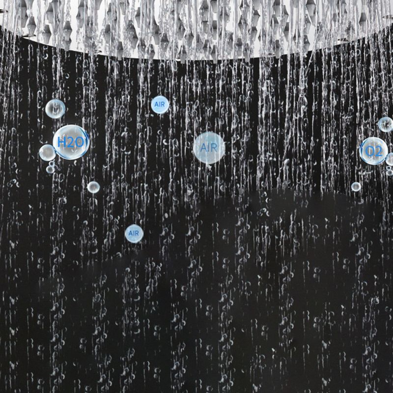 Rynx | Modern Showerhead Combination Double Showerhead Polished Stainless Steel Wall Mounted Showerhead