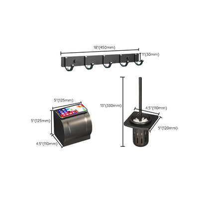 Rynx | Modern Bathroom Hardware Set Matte Black Metal Bathroom Accessories Kit