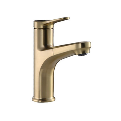 Rynx | Contemporary Basin Faucet Copper Pure Color Single Handle Pull-Out Basin Faucet