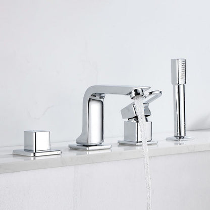 Rynx | Wall Mounted Faucet Brass Lever Handle Bathroom Faucet Hand Shower
