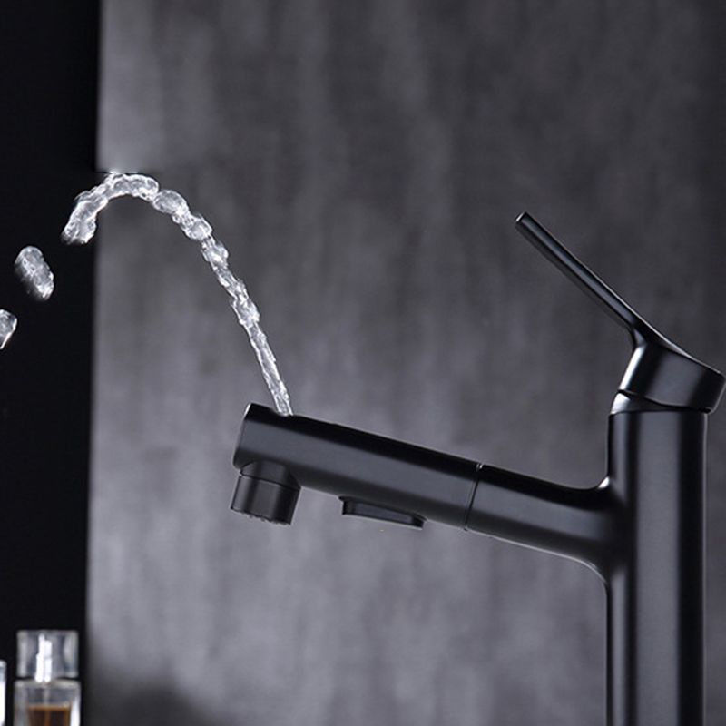 Rynx | Round Vessel Sink Bathroom Faucet Simple Style Faucet with Brass Material