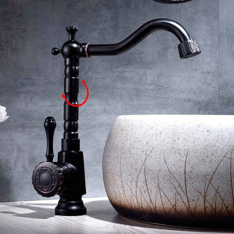 Rynx | Glam Style Basin Faucet with Swivel Spout and Lever Handle