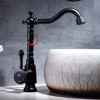 Rynx | Glam Style Basin Faucet with Swivel Spout and Lever Handle