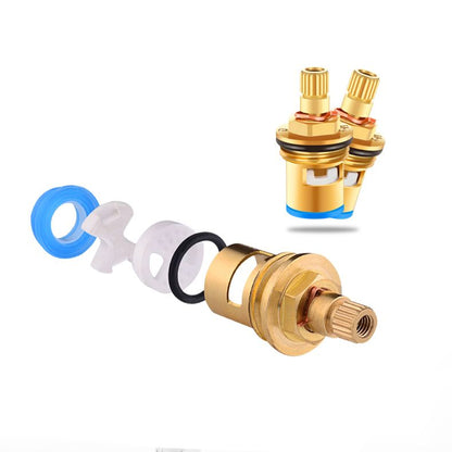 Rynx | 2-handle brass bathroom faucet modern high arch central crane