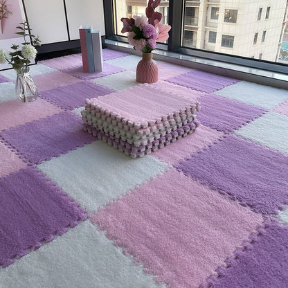 Rynx | Multicolored Level Loop Carpet Tile Non-Slip Composite Floor Tiles for Bedroom
