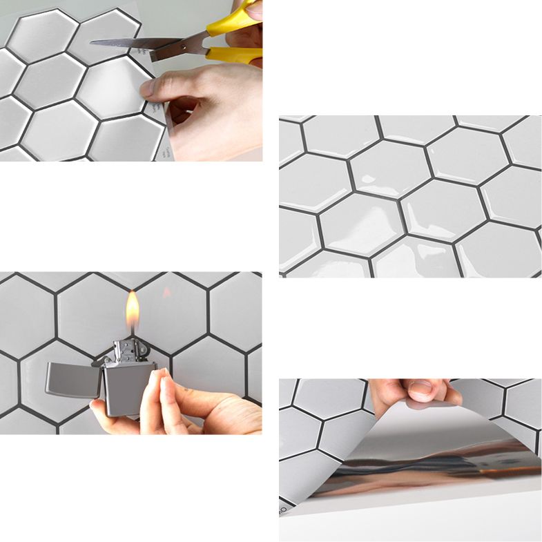 Rynx | Square Peel and Stick Back Wall Modern Plastic Peel and Stick Back Wall