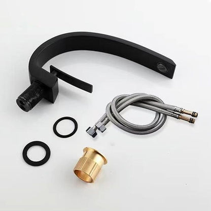 Rynx | 17 cm High Basin Faucet Luxury 1 Hole Basin Faucet Cubic Bathroom Faucet