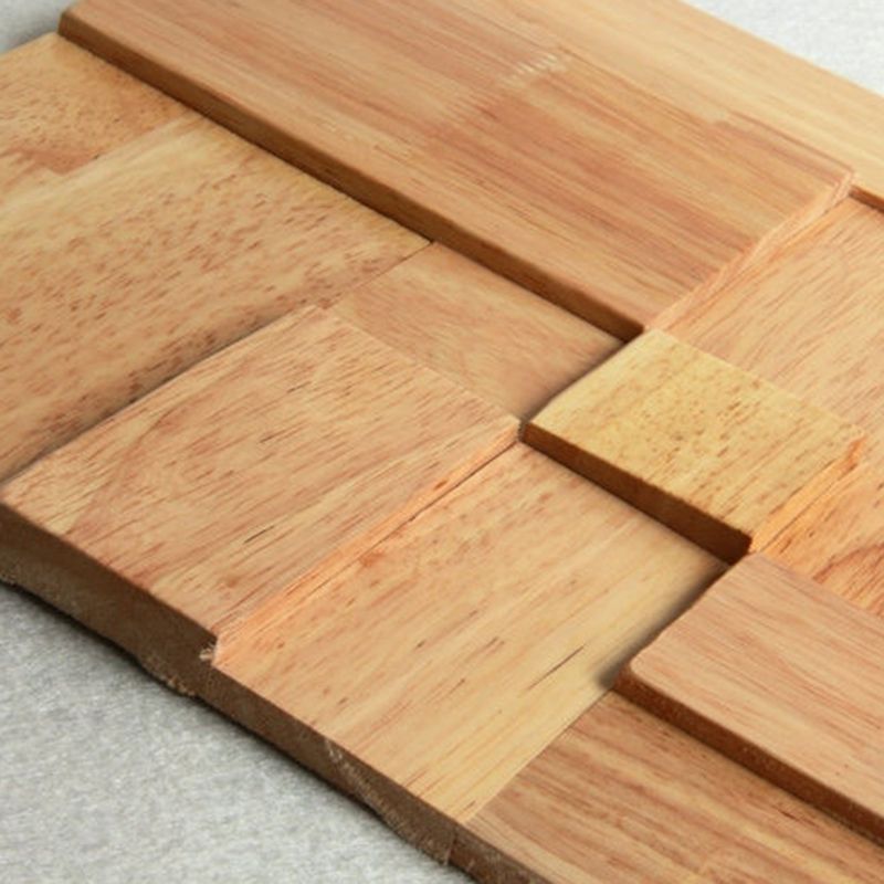 Rynx | Mosaic Wood Wall Cladding Glue Living Room Modern Style Wood Plank