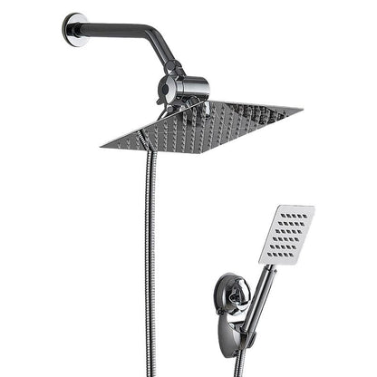 Rynx | Silver Square Double Shower Head Modern Water Filtration Wall-Mounted Shower Head