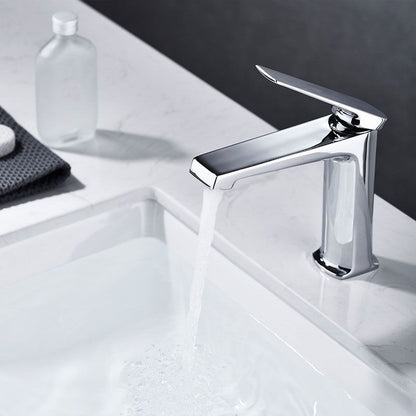 Rynx | Modern Basin Mixer Lever Handle Copper Low Arc Basin Mixer