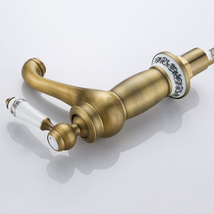 Rynx | Low-Arch Country Vessel Faucet Single-Lever Brass Faucet for Bathroom