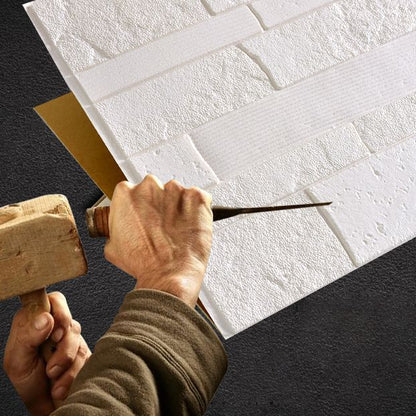 Rynx | Industrial 3D Brick Wall Plank Bathroom Living Room Wall Panel Set of 10