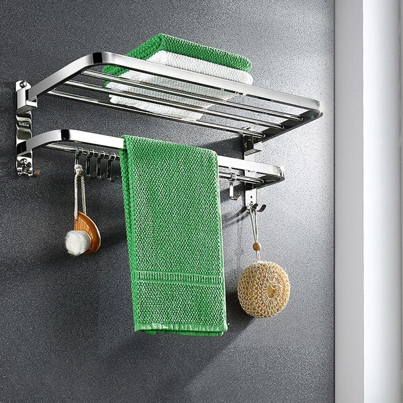Rynx | Classic Polished Chrome Bathroom Accessory Set Towel Holder/Paper Holder/Robe Hooks Included