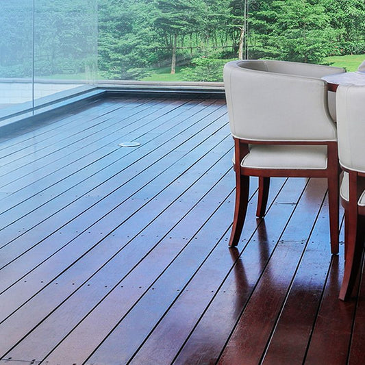 Rynx | Modern solid hardwood flooring Merbau wood side cladding for terrace
