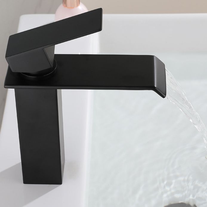 Rynx | Industrial Vessels Faucet Stainless Steel Lever Handles Waterfall Spout Bathroom Faucet