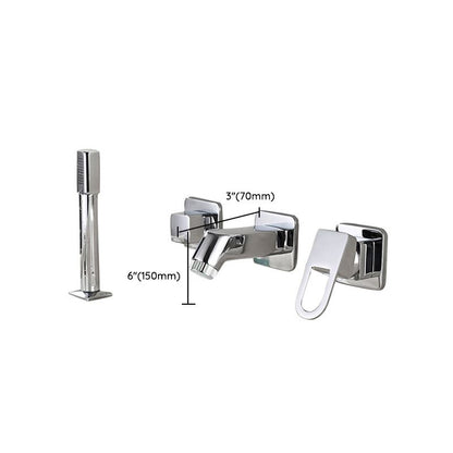 Rynx | Wall Mounted Faucet Brass Lever Handle Bathroom Faucet Hand Shower