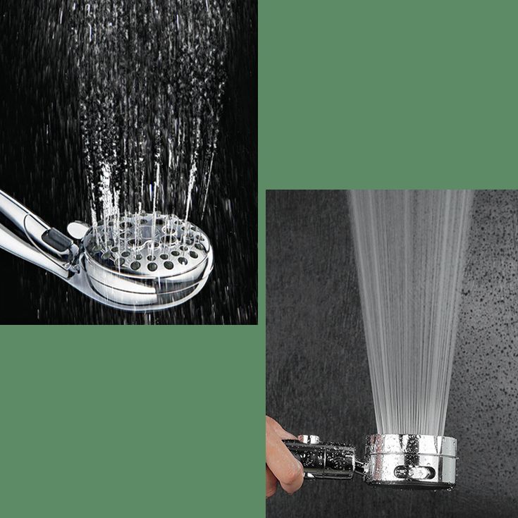 Rynx | Modern Handheld Showerhead 3 Spray Round Metal Shower Heads
