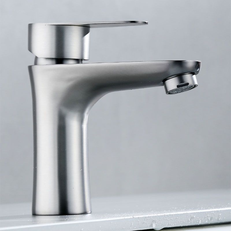 Rynx | Contemporary Stainless Steel Basin Tap Lever Handles Low Arc Basin Mixer