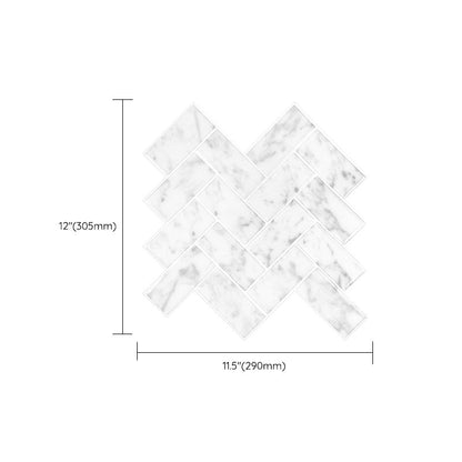 Rynx | Modern Peel & Stick Mosaic Tile PVC Herringbone Peel and Stick Wall Tile