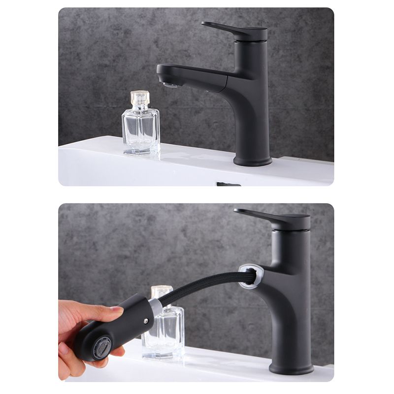 Rynx | Contemporary Basin Faucet Copper Pure Color Single Handle Pull-Out Basin Faucet