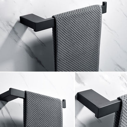 Rynx | 5-piece Modernism Bathroom Accessory Set in Matte Black Stainless Steel