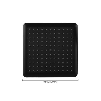 Rynx | Modern square matte black shower head rainfall shower head combo