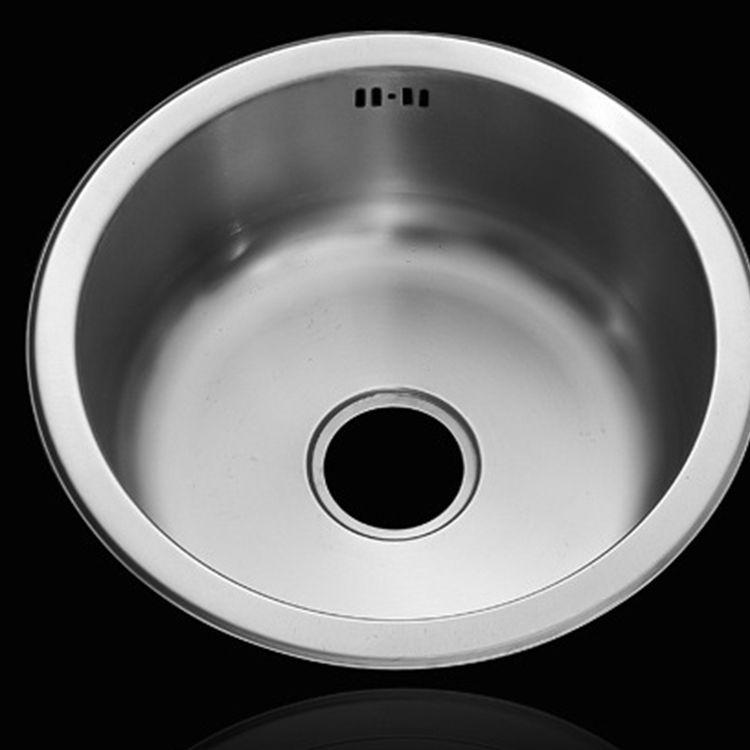 Rynx | Round Single Bowl Kitchen Sink Stainless Steel Sink with Drain Strainer Set