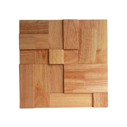 Rynx | Mosaic Wood Wall Cladding Glue Living Room Modern Style Wood Plank