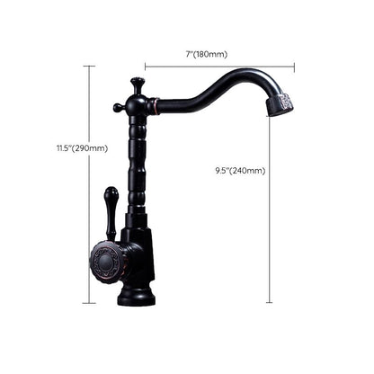 Rynx | Glam Style Basin Faucet with Swivel Spout and Lever Handle