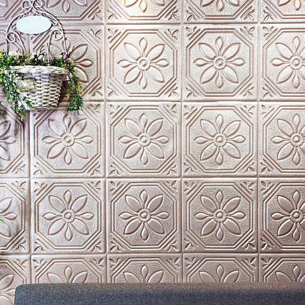 Rynx | Modern Wall Panel Floral 3D Print Peel and Stick Waterproof Wall Panels