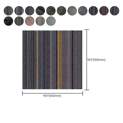 Rynx | Dark Color Level Loop Carpet Tile Non-Slip Self-Adhesive Indoor Office Carpet Tiles