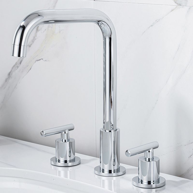 Rynx | Modern 2-Handle Bathroom Sink Faucet 3-Hole Widespread Bathroom Faucet
