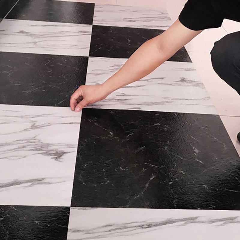 Rynx | Modern Water-Repellent Plastic Flooring Fabric Look Square Edge Floor Tiles