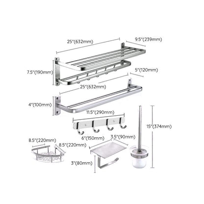 Rynx | Modern Bathroom Set Tissue Holder Bath Shelf Stainless Steel Bathroom Accessory Set