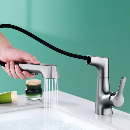 Rynx | Modern Faucet Solid Copper Centerset Bathroom Faucet