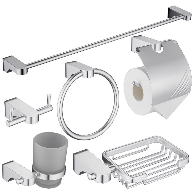 Rynx | 6-piece Chrome Bathroom Accessory as Individual Piece or as Set with Towel Ring Bar