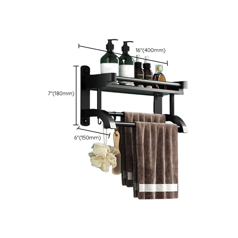 Rynx | Modern Black Bathroom Accessories Stainless Steel Fitting Set Bathroom Shelf