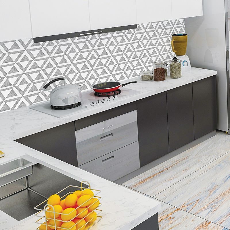 Rynx | PVC Peel & Stick Tile Kitchen waterproof splash guard Peel and Stick Wall Tile Set of 18