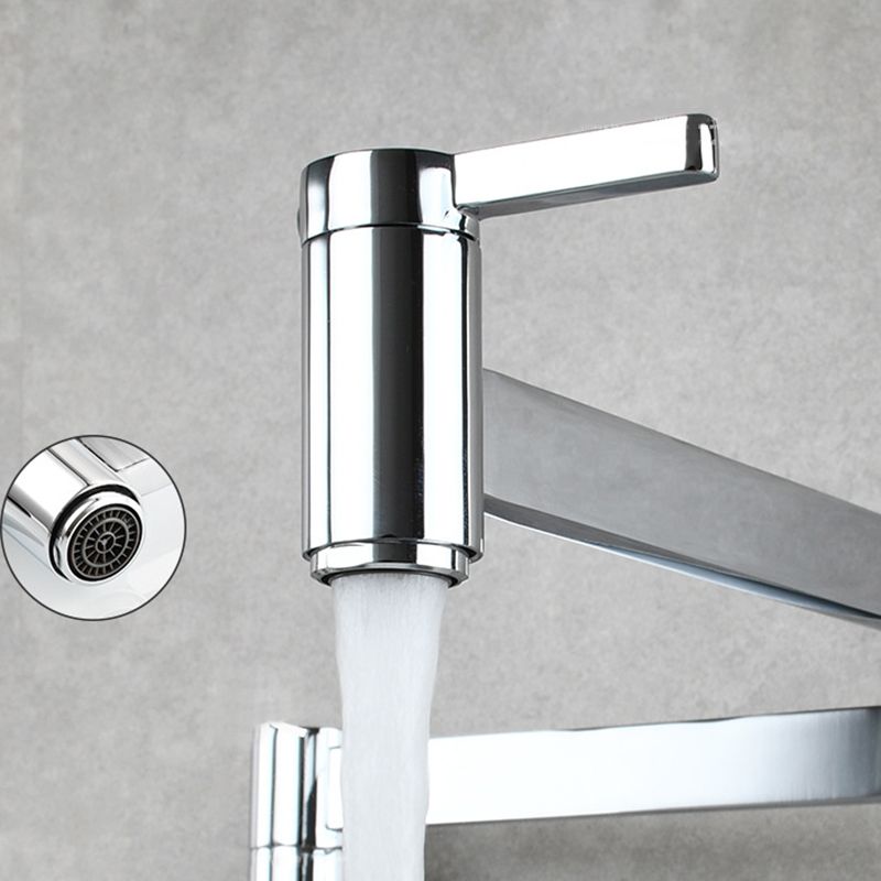 Rynx | 1-handle brushed nickel widespread faucet 1 hole wall-mounted bathroom faucet with brass