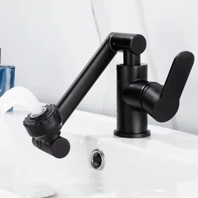Rynx | Modern sink faucet stainless steel lever handles swivel spout sink faucet