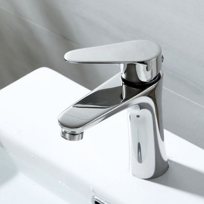Rynx | Contemporary Stainless Steel Basin Tap Lever Handles Low Arc Basin Mixer