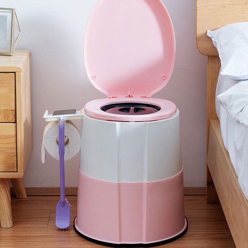 Rynx | Modern Flush Toilet Plastic Round Floor Mounted Toilet Bowl for Bathroom