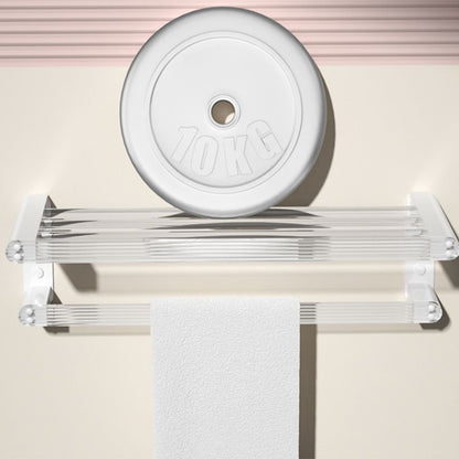 Rynx | White metal and acrylic bathroom accessories as single item or in set with bathroom shelf