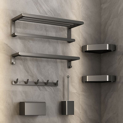 Rynx | Matte Gray Bathroom Hardware Set Modern Bathroom Accessories Set