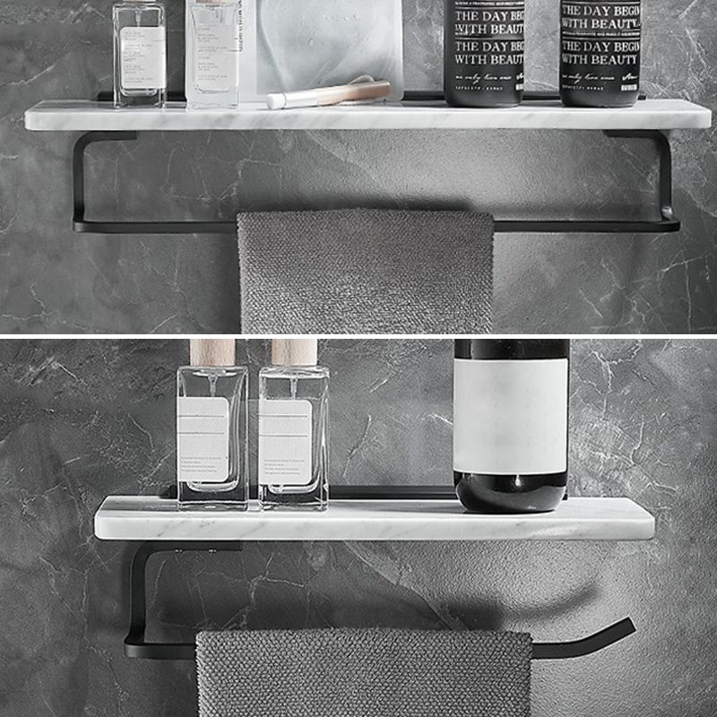 Rynx | Metal and Marble Bathroom Hardware Set as a Single Piece or as a Set in Black