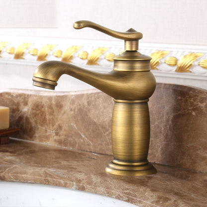 Rynx | Low-Arch Country Vessel Faucet Single-Lever Brass Faucet for Bathroom
