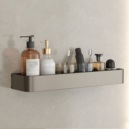 Rynx | Contemporary Aluminum Bathroom Accessory Set Grey Bath Shelf