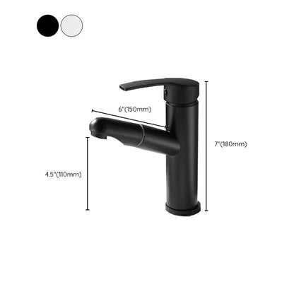 Rynx | Extendable simple bathroom sink faucet 1 hole single lever faucet