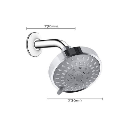 Rynx | Silver Round Fixed Shower Head Modern Style Wall Mount Shower Head